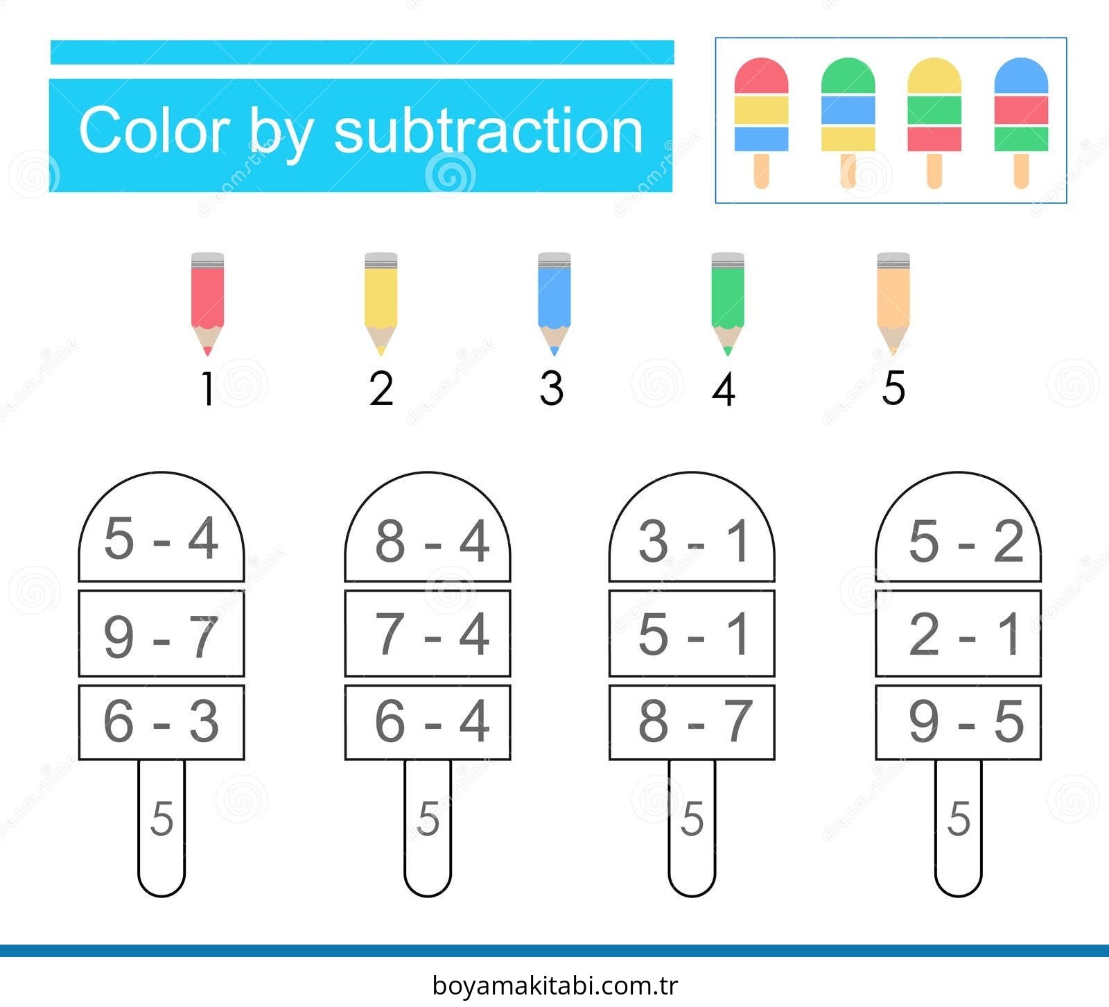 Çıkarma Yöntemiyle Renklendirme